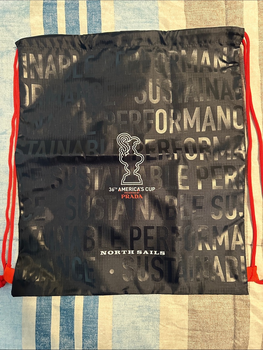 Prada x North Sails 36th America's Cup Black Drawstring Bag